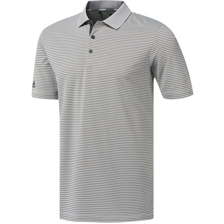ADIDAS Club Merch Stripe 2-Color Men's Polo-Grey/White/M DQ2312